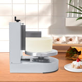 Electric Cake Decorating Machine 4-12 Inch, Adjustable Cake Cream Smooth Coating Decoration Machine with LCD Display, 110-220V (White)