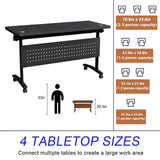 6Pack Conference Tables,Folding Conference Room Tables,Flip Top Training Seminar Table