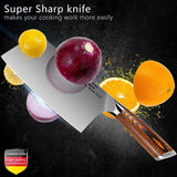 Aroma House Cleaver Knife Ultra Sharp Meat Cleaver 7 inch Butcher Knife. High Carbon German Stainless Steel Chef Knives for Kitchen and Restaurant