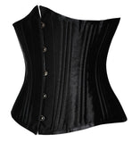 SHAPERX Women's Waist Training Corsets Underbust Heavy Duty 26 Steel Boned Hourglass Silhouette Body Shaper, SZ1908-Black-S