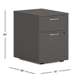 HON MOD 2 Drawer File Cabinet On Wheels, Mobile Pedestal for Filing Cabinets for Home Office