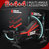 OPPSDECOR 900LBS All in One Weight Bench Set with Squat Rack Adjustable Workout Bench with Leg Developer Preacher Curl Rack Fitness Strength Training