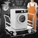 Heavy Duty Platform Truck 3000 lb Capacity, 44" x 28" Steel Flatbed Cart with 2 Detachable Handles