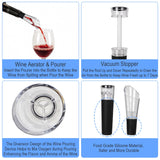 HiPiCok Electric Wine Opener, Automtic Wine Bottle Opener, USB-C Rechargeable Wine Opener Set with Foil Cutter, Wine Aerator Pourer, 2 Vacuum Stoppers and Storage Base