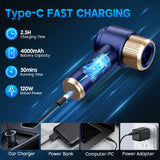 Handheld Car Vacuum Cleaner, 16000PA Car Vacuum Portable Cordless, 2 in 1 Air Duster and Vacuum Cleaner with LED Light JONYJ