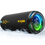 W-KING Bluetooth Speaker, IPX7 Waterproof Portable Speaker Bluetooth Wireless Loud with Dual Voice Coil, Customized EQ APP/Deep Bass, 40W 360° Sound Outdoor Shower Speaker, Party Lights/V5.3/TF/AUX W-KING