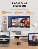 SABLUTE Ergonomic Wireless Mouse for Laptop with Ultra-Fast Scrolling, Side Scroll, Wired+2.4G,+2 Bluetooth, 5 Programmable Buttons, 8K DPI, 800mAh Rechargeable, MAM6 Quiet Office Mice for PC, Desktop
