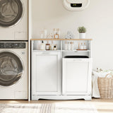 Double Tilt Out Trash Can Cabinet, 20 Gallon Kitchen Trash Bin Cabinet