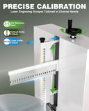 WantJoin Cake Decorating Machine - 4-12 Inch Automatic Cream Spreading for Cake Frosting Machine 60-320 RPM with Graduated Scrapers Electric Turntable, White