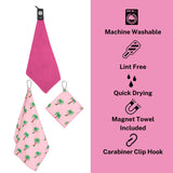 Playing It Forward Magnetic Golf Towel for Golf Bags with Clip for Men & Women, Waffle Weave Microfiber Towel, Set of 3