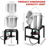 RYHOFOUD Seafood Boil Kit for Crawfish Boil Party, Featuring a Propane Burner, Propane Regulator, and a 100QT Pot