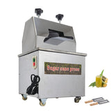 Commercial Sugarcane Press Sugar Cane Juicer Machine Sugarcane Juice Extractor 110V Electric Sugar Cane Fruit Press Juicer with 3 Solid Rollers 2 Knives for Commercial Home Use INTSUPERMAI