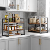 Bookshelf, Dorm Desk Hutch, Desk Shelf Organizer, 4 Tier Stackable Bookcase, Adjustable