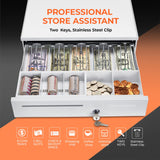MUNBYN 15.6-inch POS-Touch-Screen-Monitor and White Cash Drawer