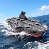 Ssccgym Remote Controlled Warship Battleship Aircraft Carrier 10km/h 4WD 2.4G RC Boat On Water Lakes Pools Exhibits Models for 14Y+ Beginners