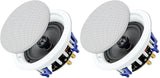 Herdio Passive Ceiling Speakers 6.5‘’ 320W 2-Way Round Flush Mount Speakers Perfect For Home Theate