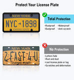 2 Pack License Plate Frame UV Protective for Standard US Plates