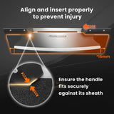 Aihomo 13-Inch Pizza Cutter Rocker Blade, Ultra Sharp 420J1 Japanese Stainless Steel Pizza Knife, Heavy Duty Pizza Slicer with Dual G10 Handle - Waterproof, Dishwasher Safe, Protective Cover