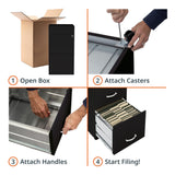 Lorell LYS SOHO Box/File/File 3-Drawer Mobile File Cabinet
