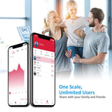 FITINDEX Scale with BMI, Body Fat, Muscle Mass, Smart Scale for Body Weight, Bluetooth, Digital, Sync with App, User Health Equipment