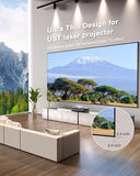 AWOL VISION 100" UST Projector Screen for Bright Day Light Using, 85% Ambient Light Rejecting (ALR) Fresnel Projector Screen for Ultra Short Throw Projector, Fixed Frame, Active 3D, HDR -D100