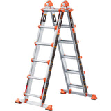 LANBITOU Ladder, A Frame 6 Step Ladder Extension, 22 Ft Anti-Slip Multi Position Ladder, Storage Folding Ladder, 330 lbs Security Load Telescoping Aluminum Ladders for Stairs Home Indoor Outdoor Roof