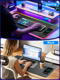 XXL RGB Gaming Mouse Pad with 15W Magnetic Wireless Charger
