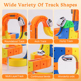 81 Pcs Electric Train Set for Kids, Anti-Gravity 3D Flexible Race Track with Motorized Car, STEM Building Construction Toys for Toddlers, Creative Birthday Gift for Boys Girls Ages 3 4 5 6 7 8+