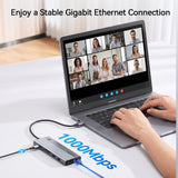 Laptop Docking Station 3 Monitor 4K, 14-in-1 USB C Docking Station
