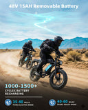 OUXI V8 Electric Bike for Adults, 20" Electric Dirt Bike with NFC Unlock