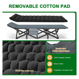 Camping Cot, 28'' Wide Heavy Duty Sleeping Bed for Adult, Protable Folding Cot with Mattress & Carry Bag (Black)