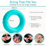 Vive Hand Strengthener Grip Ring - Forearm Ring Hand Exercisers - Silicone Squeezer Gripper for Muscle Strengthening Training Tool - Arthritis Finger Physical Therapy PT Kit Trainer (Textured 2 Pack)