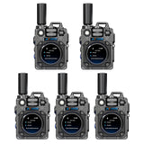 OMIZN M10 4G POC Walkie Talkie with SIM Card Included, Nationwide Push to Talk Radio with AES256 Encryption, AI Noise Reduction, SOS Alert for Business, Security & Warehouse Communication, 5 Pack