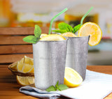 Wealers Unique Complete Messware Kit Polished Stainless Steel Dishes Set (4 Person Set) (Orange) Wealers