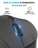 AOC Ergonomic Mouse, 2.4GHz Wireless Bluetooth Vertical Mouse, Rechargeable