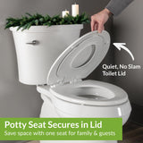 Mayfair NextStep Toilet Seat with Built-In Potty Training Seat, Slow-Close, Removable that will Never Loosen, ELONGATED, White