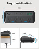TROND 20W USB C Desk Clamp Power Strip Fit 1.97" Tabletop, ETL List, 6ft