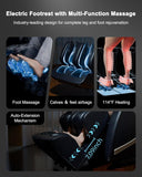 EASPEARL 2026 Massage Chair Full Body,Auto Extendable Footrest,53.15in SL-Track Zero Gravity Full Body Massage Chair with Heat,LCD Screen, Airbags, Bluetooth & APP Control, Shiatsu & Thai Stretch