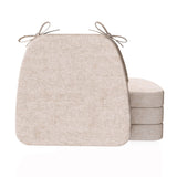 AAAAAcessories D-Shaped Chair Cushions, 2" Thick Dining Chair Pads with Ties and Removable