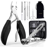 Toenail Clippers for Seniors Thick Toenails, Sharp Toe Nail Clippers Set for Men Women, Heavy Duty Fingernail Clipper Pedicure Tools for Feet, Professional Manicure and Pedicure Kit with Nail Scissors