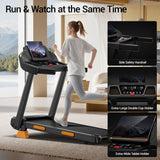 14% Treadmills for Home with Handle, 3 in 1 Portable Treadmill with Incline, Foldable Treadmill with Three Screen, 12 Preset Programs, 400LBS
