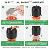 Upgraded 4-in-1Electric Mason Jar Vacuum Sealer Kit for Wide &Regular Mouth Jars,Wine Bottles,Vacuum Bags,Containers,Portable Automatic Canning Vacuum Sealer Machine for Kitchen,RV Travel Food Storage
