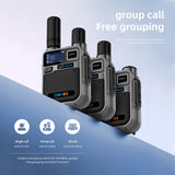 OMIZN M2 Long Range Walkie Talkie,Portable 2 Way Radio with Flashlight,Encrypted with AES256,Lightweight Walky Talky with Type C Charging,for Construction Site Hotel Security,5 Pack