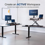 VIVO Dark Walnut 32 inch Standing Desk Riser, DESK-V000SD