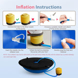 kisnbld Half Balance Ball Trainer, Inflatable Half Exercise Ball Balance Trainer with Pilates Ball & Resistance Bands, Non-slip Half Yoga Ball for Home Gym Full Body Workouts kisnbld