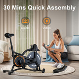 Maicifi Stationary Exercise Bike for Home Indoor Cycling Exercise Equipment with Adjustable Resistance Comfortable Seat Smartphone Holder Sleek Design for Home Gym Cardio Workout Training maicifi
