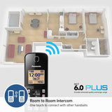 Expandable Cordless Phone System with Amber Backlit Display – 2 Handsets – KX-TGC352B (Black) Panasonic