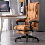High-Back Leather Ergonomic Desk Chair, Lumbar(A 20x18x20 in)