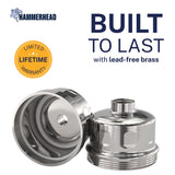 HammerHead Showers® Solid Metal Shower Head Filter – KDF 55 Shower Filter, High Pressure Universal Shower Filters to Remove Toxic Chemicals – Removes Chlorine and Heavy Metals – Chrome