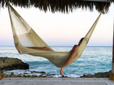 Handwoven Hammock by Yellow Leaf Hammocks - Double Size, Fits 1-2 PPL, 400lb max - Weathersafe, Super Strong, Easy to Hang, Ultra Soft, Artisan Made - Color: Natural Khaki